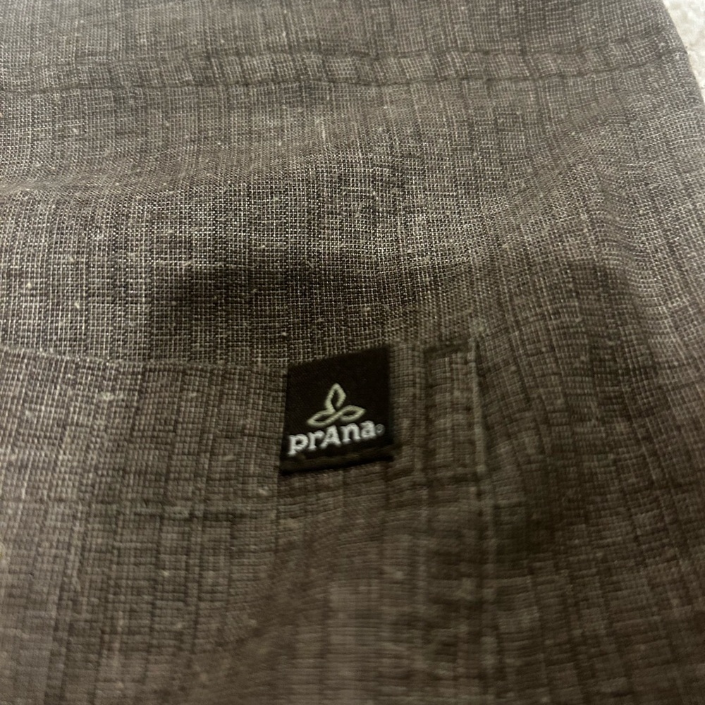 Prana Men’s Brown Flat Front Hemp Cargo Shorts Casual Style Sz. L - Picture 11 of 12